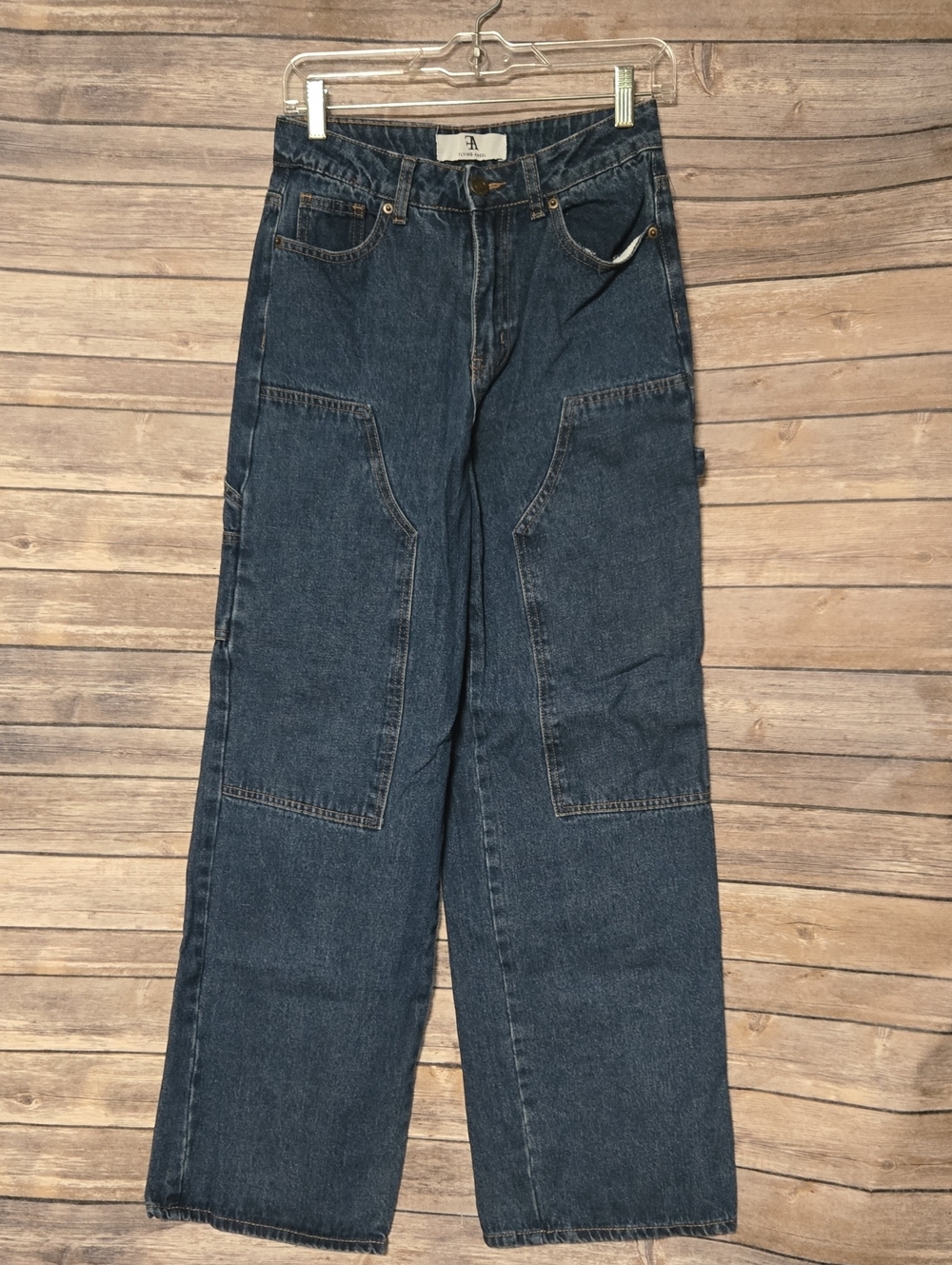 Women's Dark Blue Boot Cut Utility Jeans